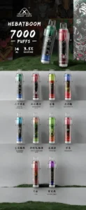 HEBAT BOOM 7000 Puffs 一次性電子煙 喜貝拋棄式煙桿 