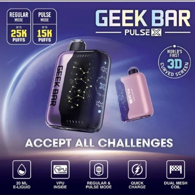 GEEK BAR Pulse X 25000 Puffs 一次性電子煙 爆款大口數拋棄式  歐美爆款